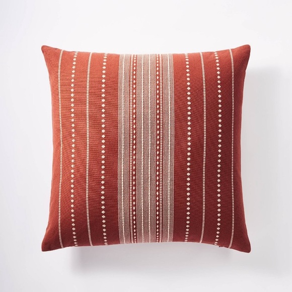 ISO Studio mcgee rust woven textured pillow